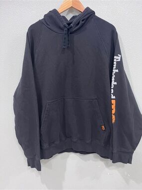Timberland PRO Hoodie Mens Large Black Original Fit Workwear Logo Pullover